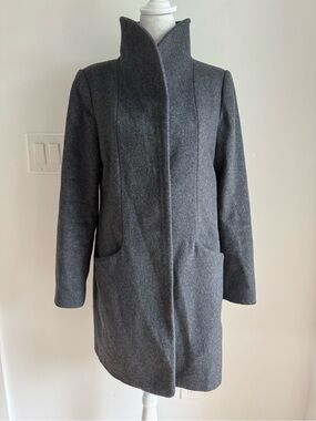QUINCE Italian Wool Cocoon Coat In Heather Charcoal Women’s XS